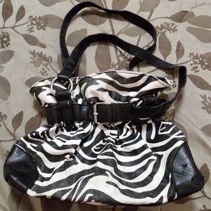 Zebra striped purse